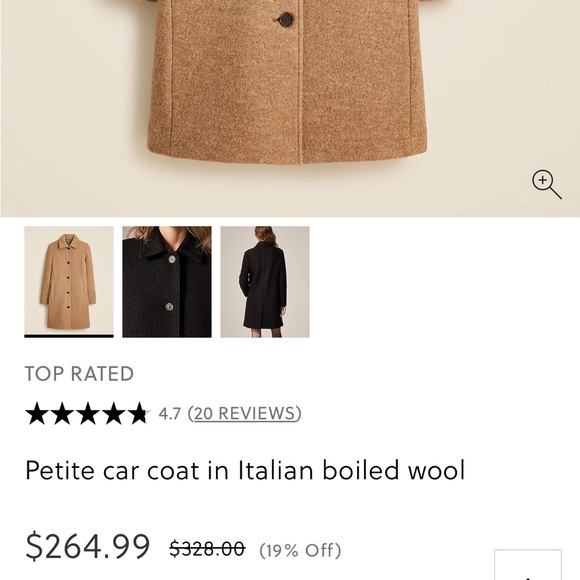 J. Crew Women’s Top Coat in Italian Wool - Picture 5 of 6